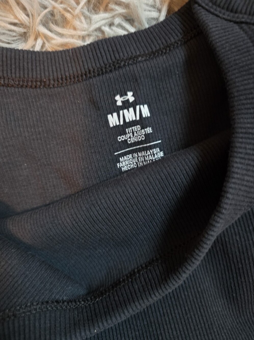 Under Armour Black Ribbed Racerback Tank Top - Picture 2 of 2
